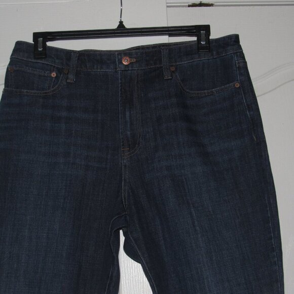 TALBOTS Flawless High Waist Straight Ankle Dark Wash Jeans Size 14 - Picture 2 of 5